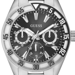 Guess Letterman Silver Stainless Steel Bracelet GW0904G1