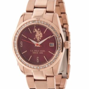 U.S. POLO Crystals Rose Gold Stainless Steel Bracelet USP5378BU
