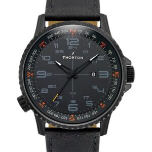 Thorton Kalf Black Leather Strap 9202111