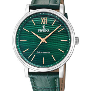 Festina Solar Green Leather Strap F20660/5
