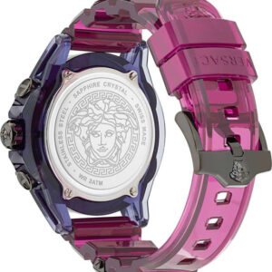 Versace Icon Active Chronograph Bordeaux Rubber Strap VEZ701423