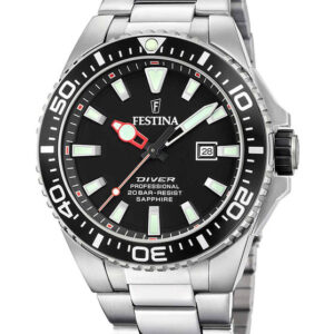 Festina Diver Silver Stainless Steel Bracelet F20663/3