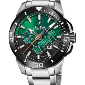 Festina Chrono Bike Chronograph Silver Stainless Steel Bracelet F20641/B