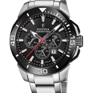 Festina Chrono Bike Chronograph Silver Stainless Steel Bracelet F20641/D