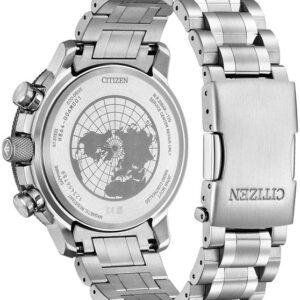 Citizen Promaster Eco-Drive Radio Controlled Dual Time Silver Stainless Steel Bracelet BY3006-53E