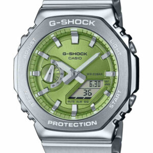 Casio G-Steel Dual Time Chronograph Silver Stainless Steel Bracelet GM-2110D-3AER