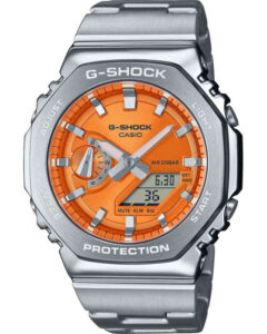 Casio G-Steel Dual Time Chronograph Silver Stainless Steel Bracelet GM-2110D-4AER