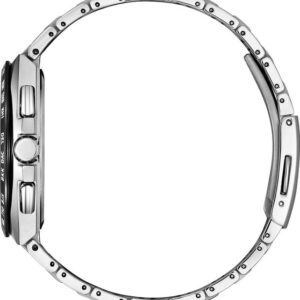 Citizen Eco-Drive RadioControlled Dual Time Chronograph Silver Titanium Steel Bracelet AT8238-84A