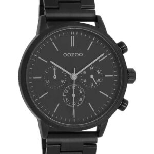 Ozzoo Timepieces Black Stainless Steel Bracelet C11409