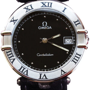 Omega Constellation Black Leather Strap