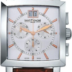 Saint Honoré Chronograph Watch Paris Brown & White 898027 1AIAR