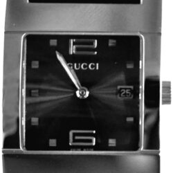 Gucci Black Leather Strap 7700M