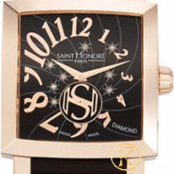 Saint Honore Orsay Grand Lady Black Leather Strap 8630278NBDR