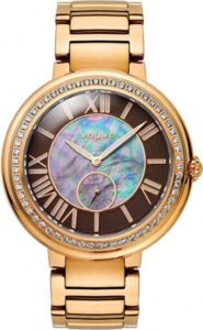 VOGUE Red Carpet Crystal Three Hands Rose Gold Stainless Steel Bracelet 97016.3