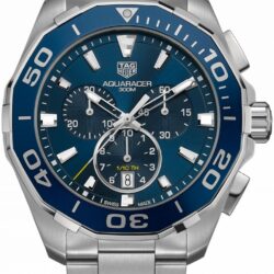Tag Heuer Aquaracer Blue Dial Chronograph Stainless Steel Men's Watch CAY111B.BA0927