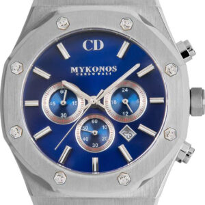 CARLO DALI Mykonos Chronograph Leather Blue Limited Wrist Watch CD.0358.0811.01
