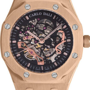 CARLO DALI Tourbillon Skeleton Rose Gold & Black CD.WA.0111.0217.RO.02