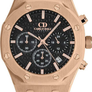 CARLO DALI Royal Chronograph Rose Gold, Black CD.WA.0156.0266.01