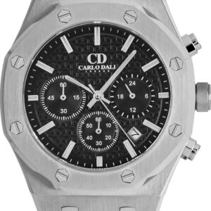 CARLO DALI Chronograph Silver, Black Watch CD.WA.0158.0269.SI.01
