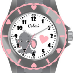 COLORI Kids Elephant Grey Rubber Strap CLK113