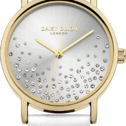 DAISY DIXON Astra Crystals White Leather Strap DD053WG