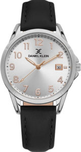 Daniel Klein Black Leather Strap Ladies watch DK.1.13502-1