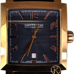 Saint Honore Black Leather Strap Μοdele Depose 8600278NBFR