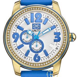 Marc Ecko Crystal The Miami Blue Rubber Strap E13544G5