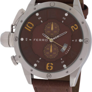 Ferro Brown Leather Strap F13066WT-0166D