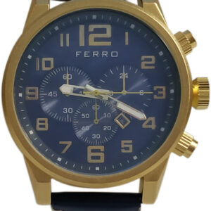 Ferro Blue Leather Strap F13087WT-174B