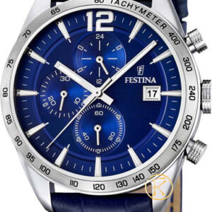 FESTINA Chrono Blue Leather Strap F16760/3