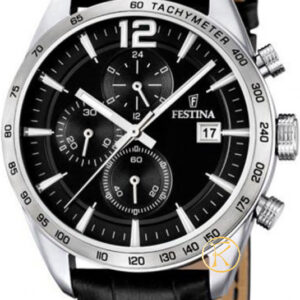 FESTINA Chrono Black Leather Strap F16760/4