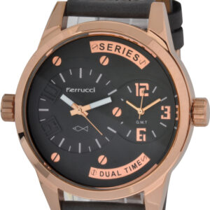Ferrucci Dual Time Leather Band FC6185K.05