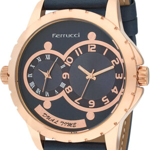 Ferrucci Dual Time Leather Band FC9724K.02
