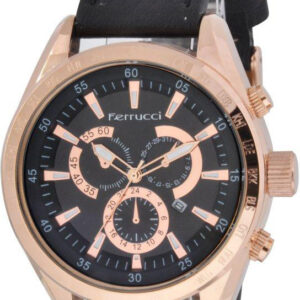 Ferrucci Black Leather Strap FC6165K.06