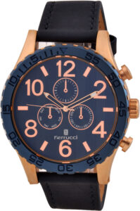 Ferrucci Leather Band Watch With Date FC6267K.03