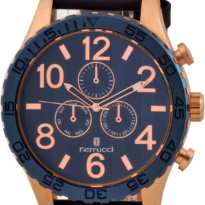 Ferrucci Leather Band Watch With Date FC6267K.03