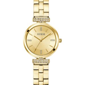 Guess Array Zircons Gold Stainless Steel Bracelet GW0762L2