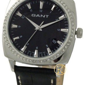Gant Queens Ladies Crystal Black Dial and Leather Strap GW70001