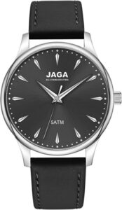 Jaga Black Leather Strap J102-3