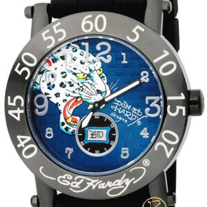 ED HARDY Kordova Panther Black Rubber Strap KO-PNT