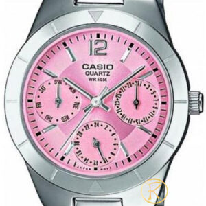 Casio Women's Collection Neobrite Pink Dial-Steel Bracelet LTP-2069D-4AVEG