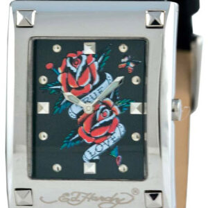 Ed Hardy Lucy True Love Black Leather Strap LU-TL