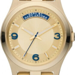 Marc Jacobs Dave Gold Dial Stainless Steel Quartz Ladies Watch MBM3162