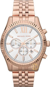 MICHAEL KORS Lexington Rose Gold Stainless Steel Chronograph MK8313