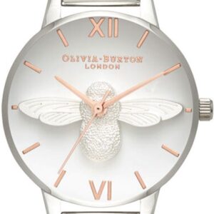 Olivia Burton 3D Bee Silver Mesh Bracelet OB16AM146