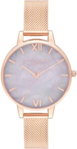 Olivia Burton Amethyst London Rose Gold Stainless Steel Bracelet OB16SP16