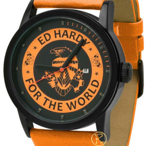 Ed Hardy Unisex Watch Punked Orange PK-OR