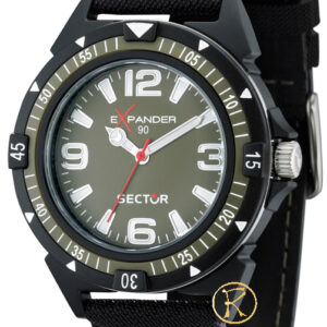 SECTOR Expander 90 Black Leather Strap R3251197003