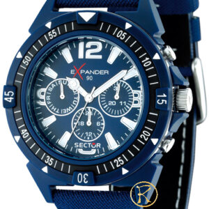 SECTOR Expander 90 Blue Leather Strap R3251197006